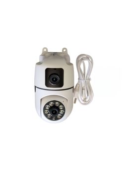 Dual Lens PTZ Security Camera with Night Vision, Wireless Wi-Fi