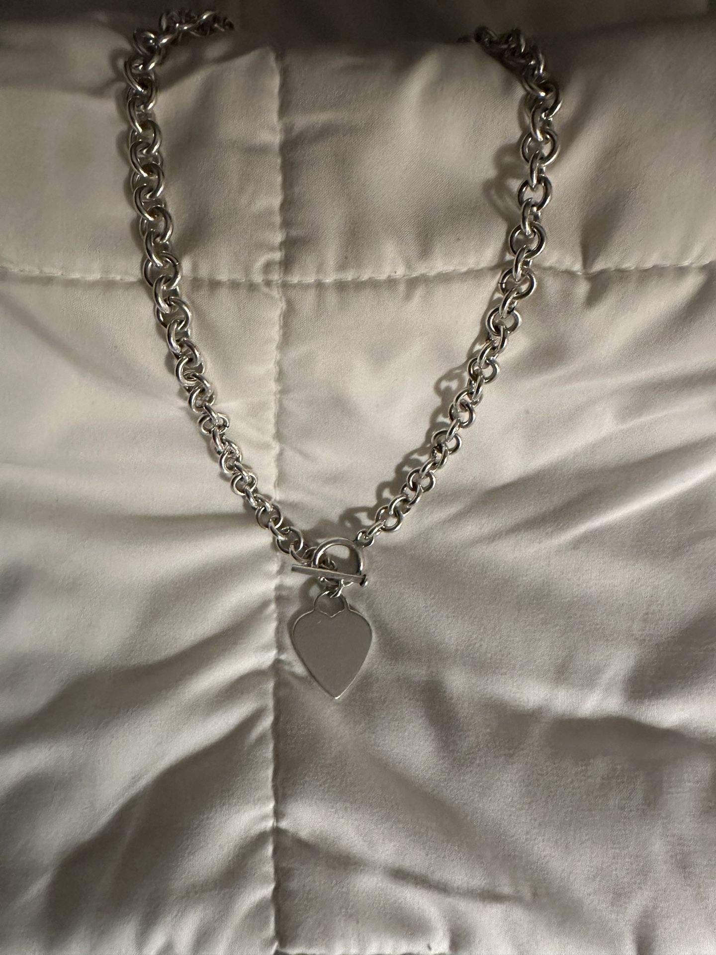 Authentic Tiffany & Co. Silver Heart Chain