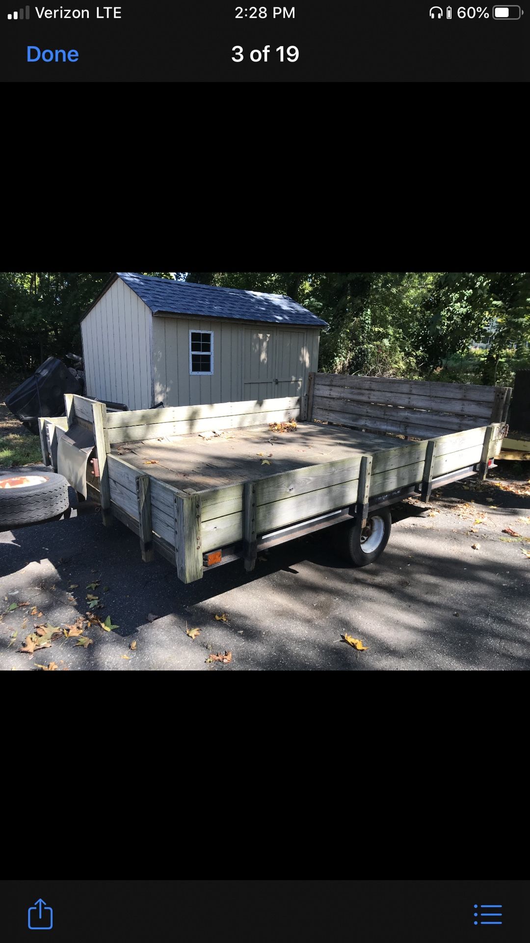 Trailer 5x8 wooden tilt deck trailer check it out!!! $400.00 negotiable