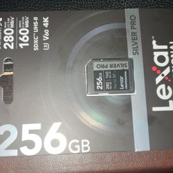 Brand New Unopened V60 Sd Card. Lexar Silver Pro