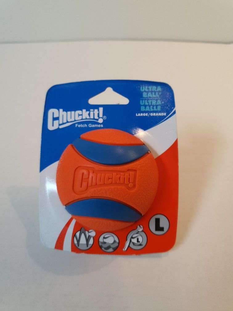 Chuckit Ultra Ball Large 1 Pack. Condition is "New". 
Chuckit Ultra Ball Large 1 Pack
The Chuckit! ultra dog toy ball is the ultimate fetch Ball, desi