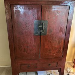 Antique Red Cabinet