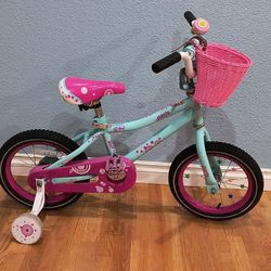 14" Joystar Paris BMX Girls Bike with Basket and Training Wheels 