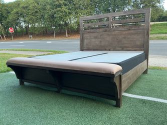 King bed frame with bench