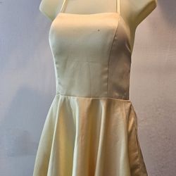 Satin Dress w/Pockets & Built In Bra | Corset Back 