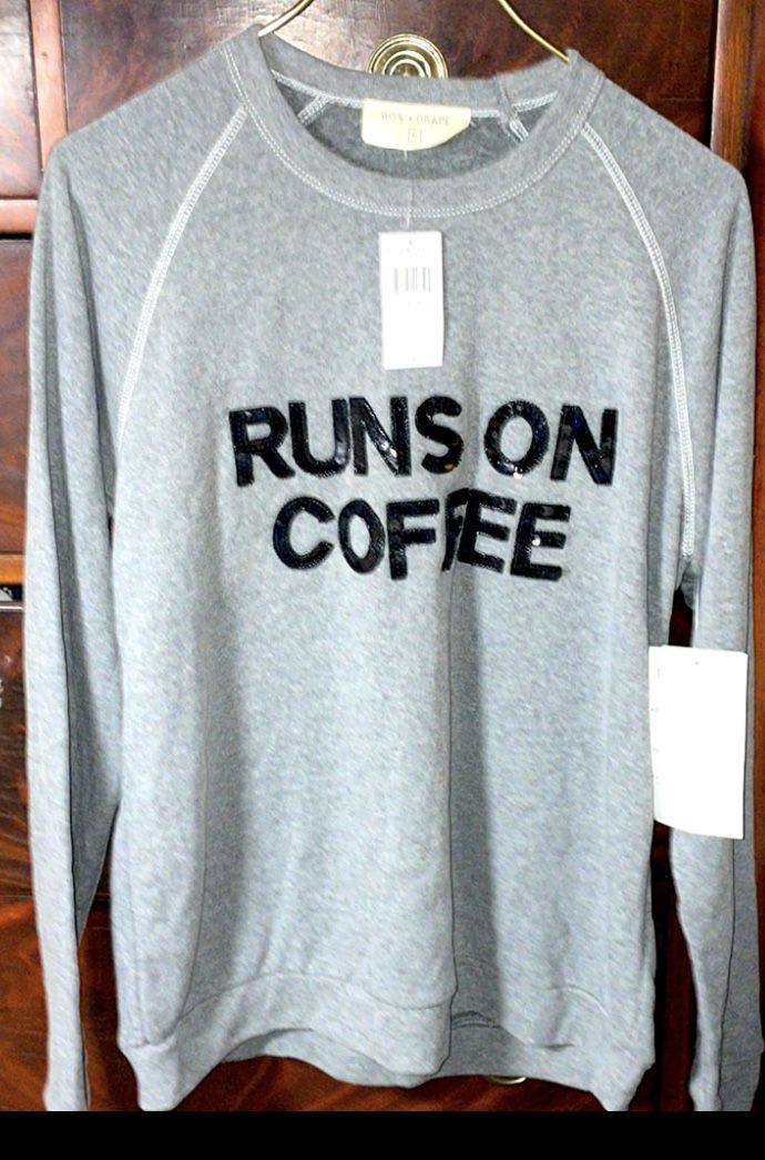 NWT WOMEN’s Bow & Drape Runs On Coffee Sweater Size Xl