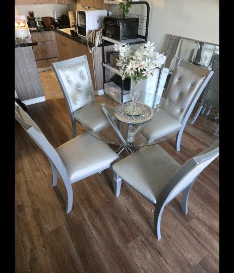 Beautiful Glam Silver Chairs - Set Of 4