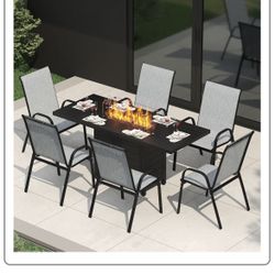 Fire pit Table & Chairs New 