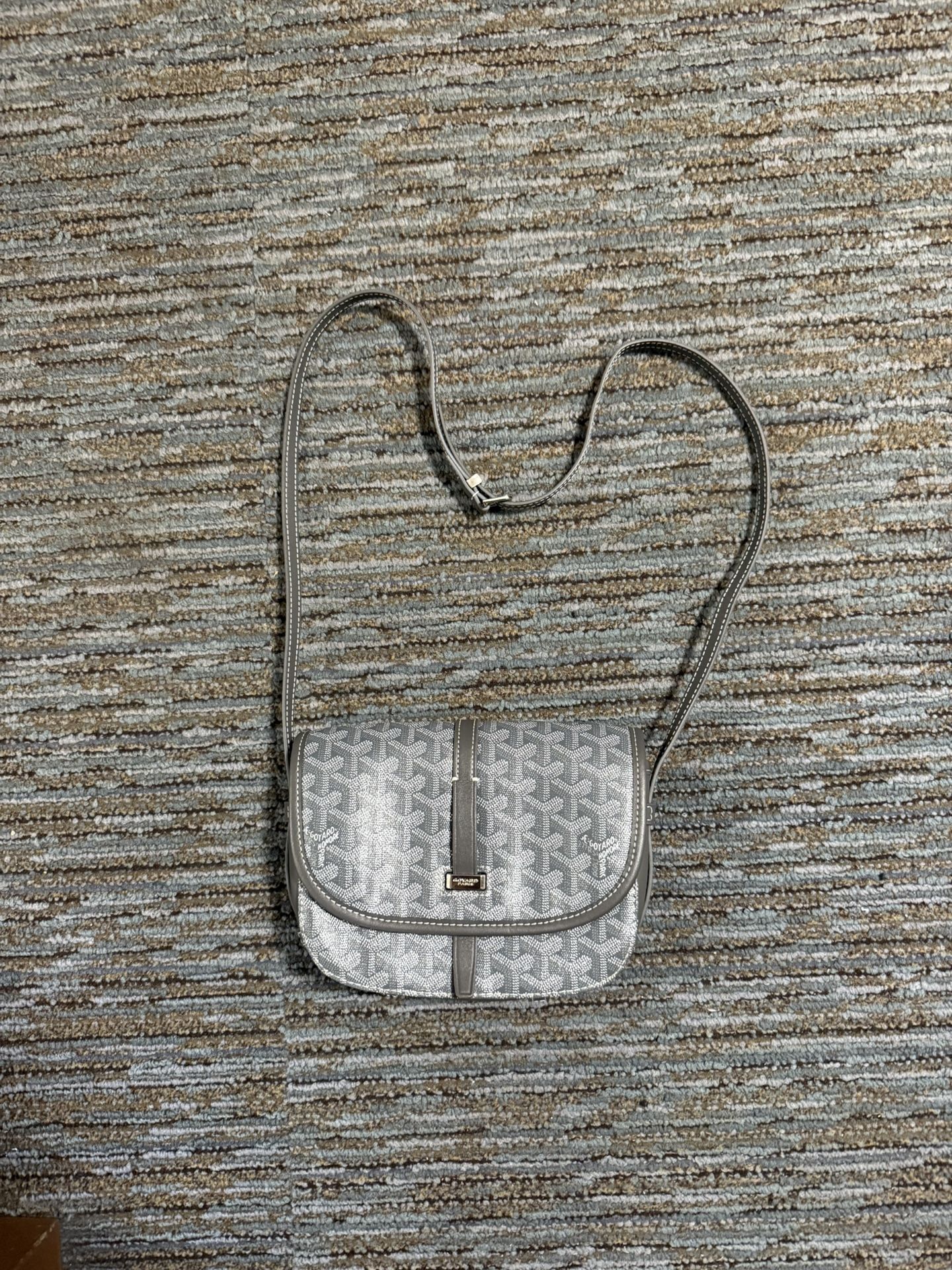 Grey Goyard Messenger Bag