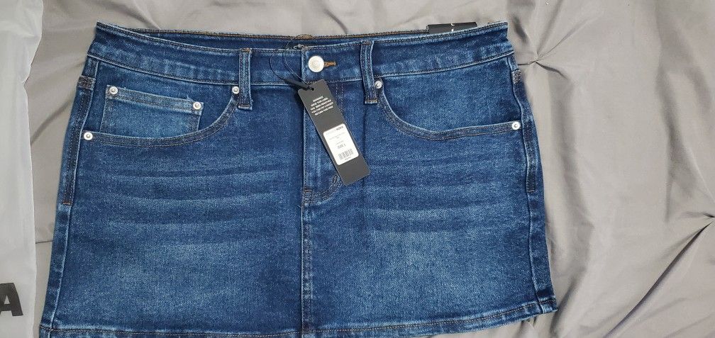 Denim Micro Mini Skirt