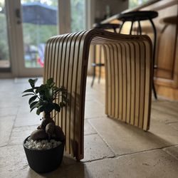 Bamboo wood spa stool