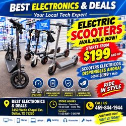 Electric Scooters For Kids And Adults Availabile Brand New  Starts From $199 And Up