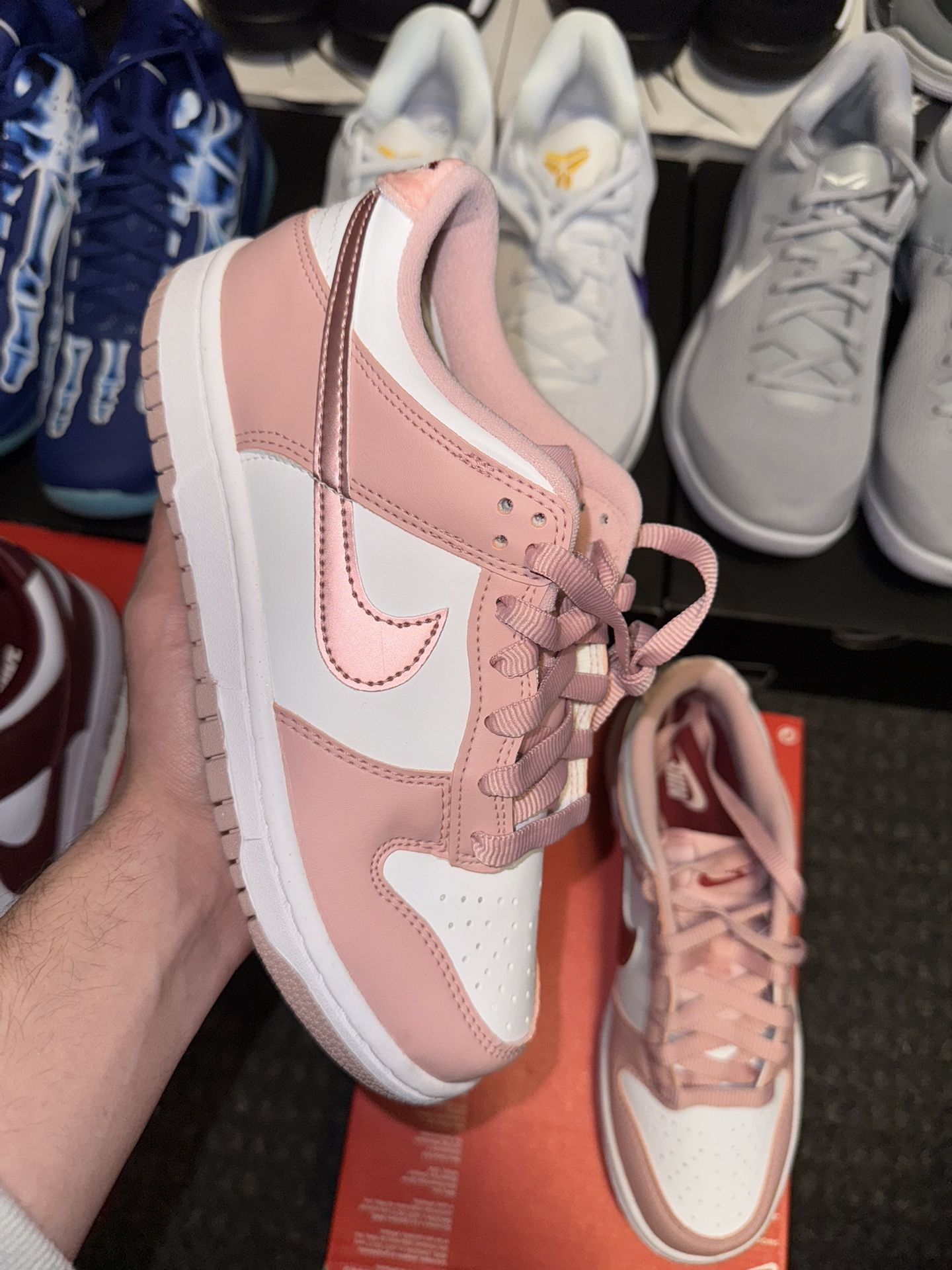 Nike Dunk Low Pink Velvet size 5.5y