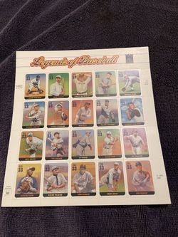 Baseball All Century Players USPS .33 Cent Stamps Sheet