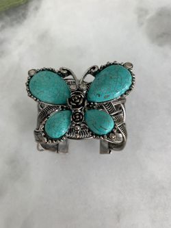 turquoise butterfly cuff