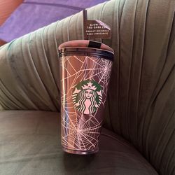 Grande Glow In The Dark Spiderweb Starbucks Cup