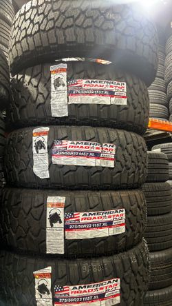 275/50r22 American R/T Set of 4 new tires includes installation and balance