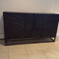 Wood And Metal Sideboard Buffet Server