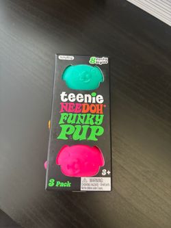 Needoh Funky pup 3 pack (Teal, Orange , Pink)