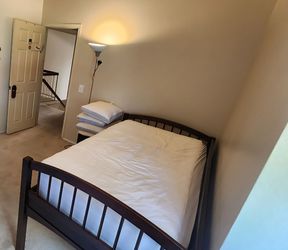 Solid wood twin bed frame