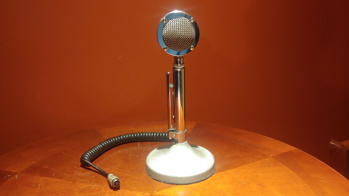 Vintage Astatic D-104 LOLLIPOP CB HAM Radio Microphone W/ UG8 Stand