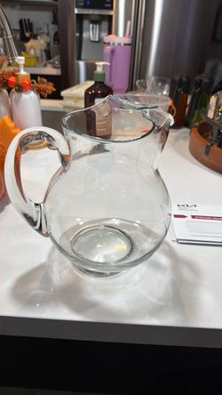 Clear Glass Water Pitcher