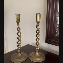 Candleholder Brass Antique 