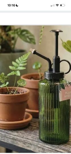 Green Glass plant mister
