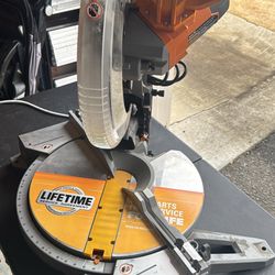 RIDGID 15 Amp Corded 12 in. Dual Bevel Miter Saw with LED Cutline Indicator