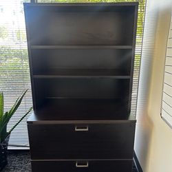 Dark Wood Brown Office Dresser
