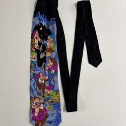 Vintage Disney Snow White Seven Dwarves Necktie, 100% Silk