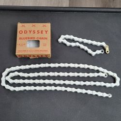Odessey Blue Bmx Chain (White)