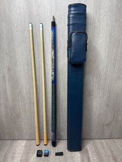 Vintage 1994 McDermott Pool Cue Bundle – "Night Wolf" GLD-06 w/ 2 Shafts & Case (A1D034100)