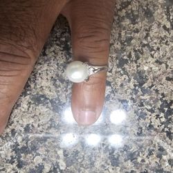 Pearl Diamond  Ring