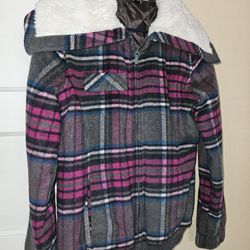 Women's Roxy plaid coat size Medium