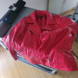 Red leather jacket

NWT

INC International Concepts LARGE
