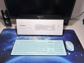 NEW Wireless Keyboard & Mouse, Mint Green