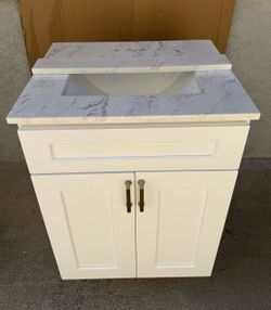 24”solid wood bathroom vanity