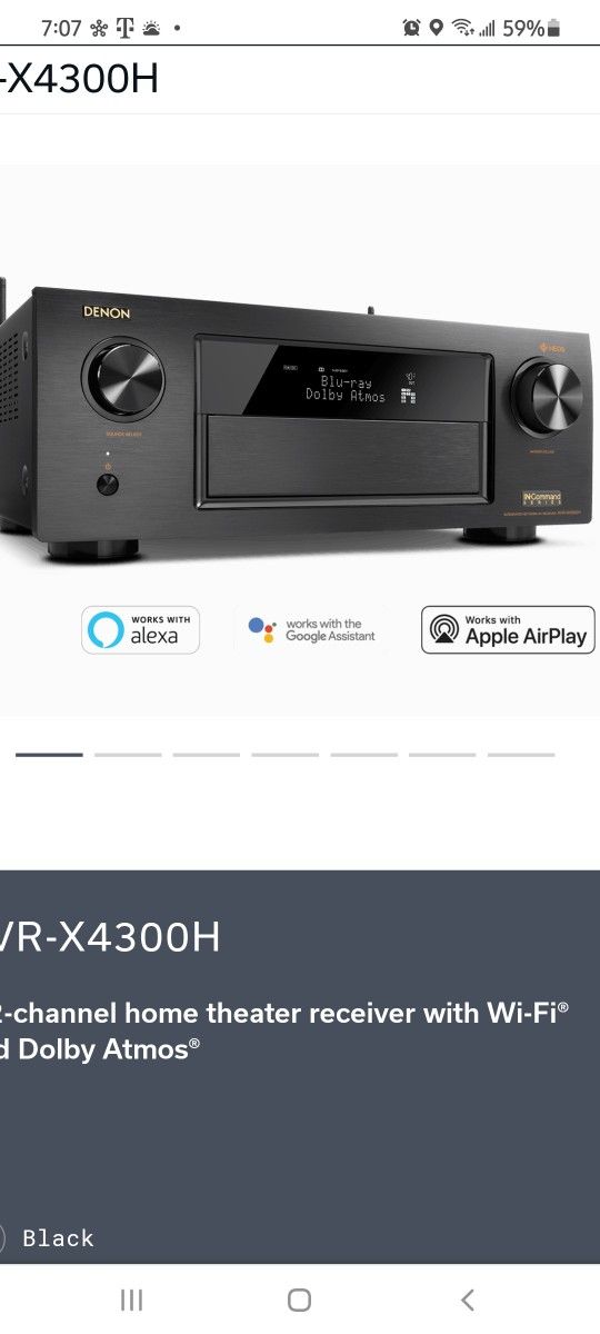 Denon AVR 4300 H 9.2 Channel 125 Watrs per channel