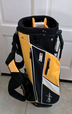 Walter Hagen MS2 Men's Stand Bag White/Black/Yellow multiple pockets 4 way Top