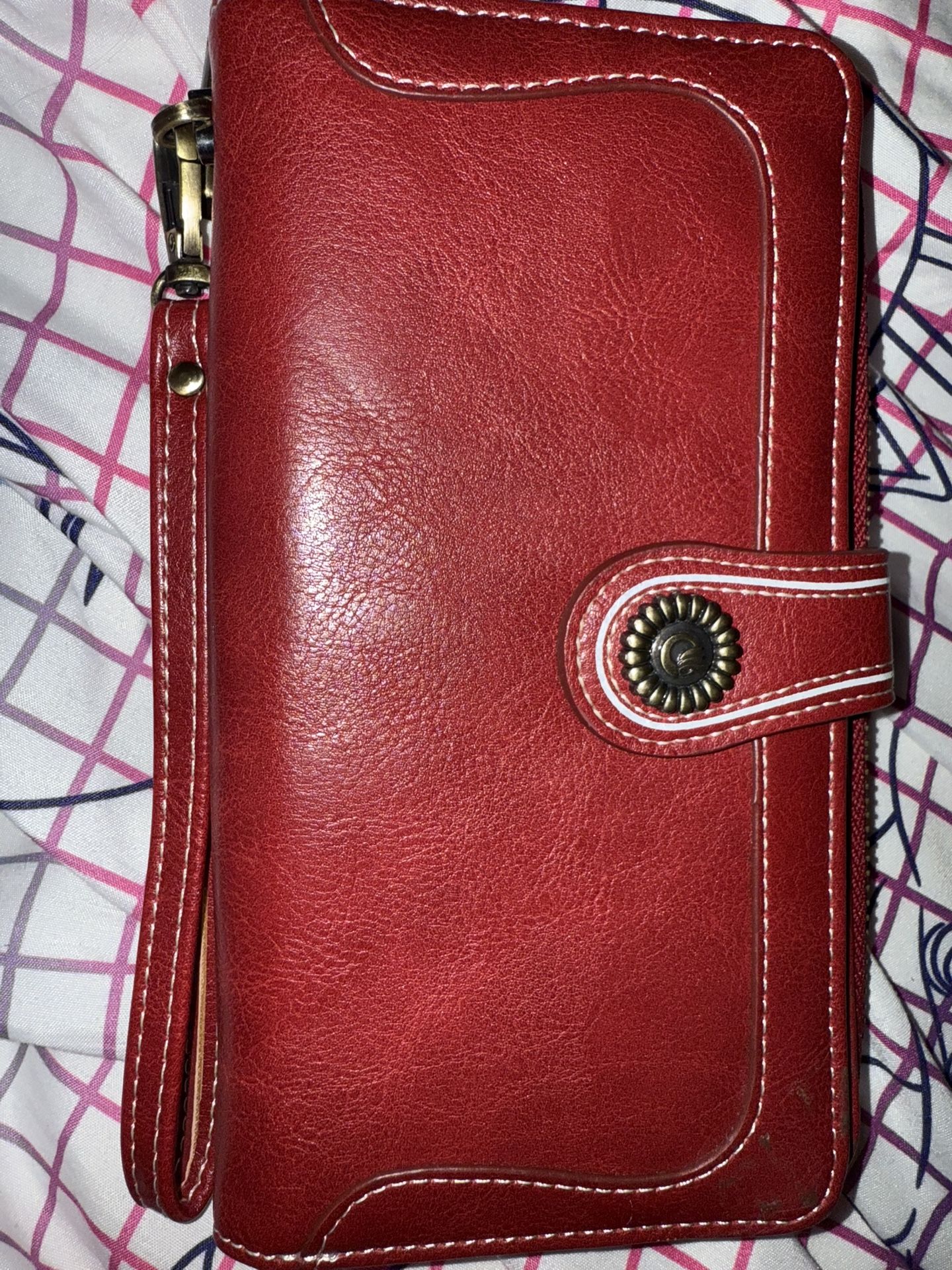 Red Clutch Wallet