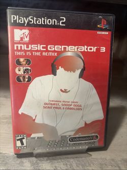 MTV Music Generator 3 PS2 PlayStation 2 Complete CIB With Ps Memory Card Clear