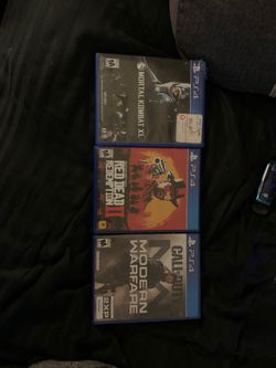 Ps4 video games modern warfare red dead redemption and mortal combat