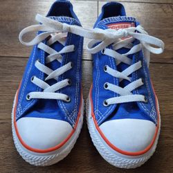 Converse All-Star Low-Top Sneakers Blue Orange Sz Youth 3 Florida Gator Fan!