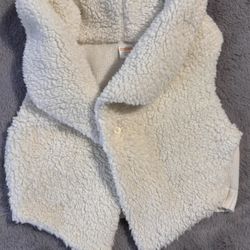 5/6 Little Girl-Asymmetrical Faux Fur Vest