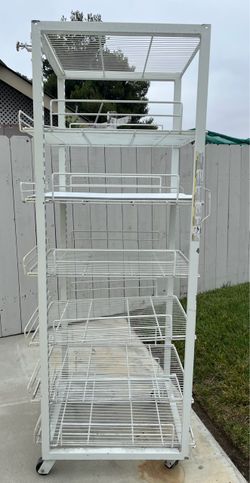 Rolling Metal storage racks with 6 adjustable/removable shelves