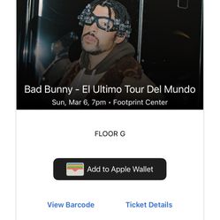 Bad Bunny Concert Ticket
