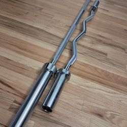 Olympic Size 6ft Barbell And EZ Curl Bar 4ft