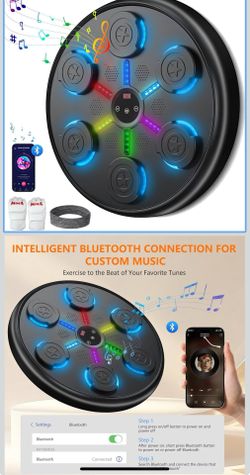 🔥Brand new🔥 Smart Bluetooth Music Boxing Machine – Wall-Mounted Punching Target with Gloves and Sweatband, 9 Modes & Speeds, Perfect for Adults & Ki