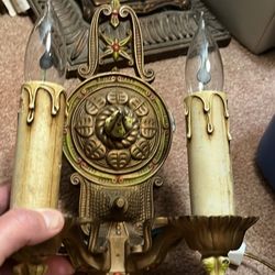 Vintage Flickering Double Sconce